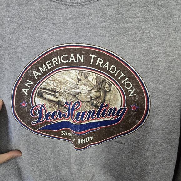 Jeerzees Sweatshirt An American Tradition Vintage Mens Size 2X Gray Graphic - Picture 3 of 10